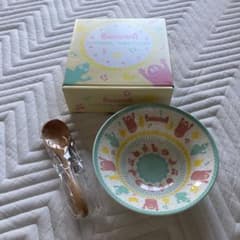 バーバパパのシリアルボウル・木製スプーン付き　２枚セットのサムネイル