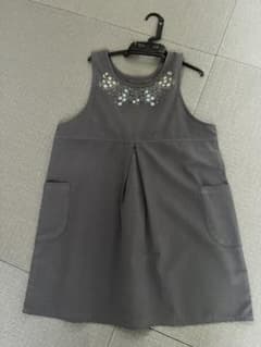 Gakken 刺繍入りエプロン グレーのサムネイル