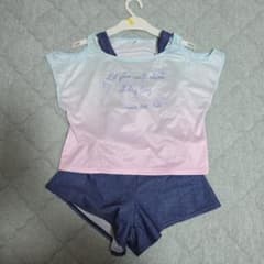 セパレート水着 女の子用 水色ピンクのサムネイル