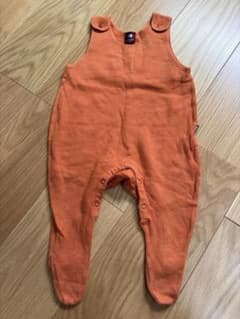 ベビー服 ロンパース カバーオール 70 オレンジ　ハロウィン