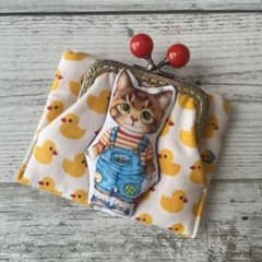 ♡*♡様 肉球サイドポケット付き　超BIGリトルサンダー　コヤンイサムチョン　ト コヤンイサムチョン ケース付きがま口ポーチ リトルサンダー×レトロ