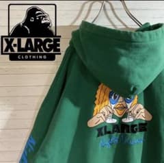 【X-LARGE】エクストララージ 肉厚 バック刺繍ロゴ プルオーバー パーカーのサムネイル