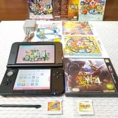❤美品・送料無料❤3DSLL&妖怪2本家&モンハン4&ガイスト❤レッド×ブラックのサムネイル