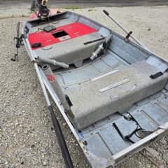 シーニンフ12K ミンコタ42lbフットエレキ付き アルミボート バス釣り 