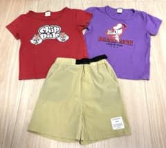 チップとデール　Tシャツ　ショートパンツ　まとめ　90cm コーデ売りのサムネイル