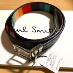 Paul Smith シグネチャーストライプ リバーシブルベルト 新品未使用 黒