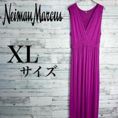 ☆大きいサイズ・XL☆ニーマンマーカス　カシュクールノースリーブワンピース　紫色 ☆大きいサイズ・XL☆ニーマンマーカス カシュクール