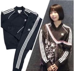 【美品‼️】 adidasジャージセットアップ あのちゃん着用 M 黒 白 古着 美品‼️】 adidasジャージセットアップ あのちゃん着用 M 黒 白 古着
