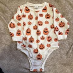 パンプキン柄ロンパース 12-18Mのサムネイル