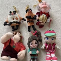 ディズニーストア　シュガーラッシュ　ぬいぐるみキーホルダー シュガーラッシュ ぬいぐるみキーホルダー 6体 ディズニーストア