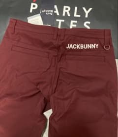新品 パーリーゲイツ ジャックバニー ポリエステルツイル パンツ(7)3Lワイン 新品 パーリーゲイツ ジャックバニー ポリエステルツイル パンツ(7)3L