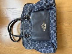 COACH シグネチャー ハンドバッグ ネイビーのサムネイル