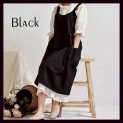 Apron, dress-style, cross-back, long length, cafe apron