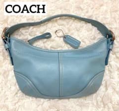 COACH コーチ ミニショルダー  肩掛け　ワンショルダー　ハンドバッグ　水色のサムネイル