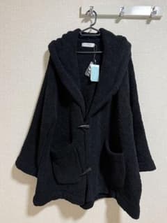 kashwere フーデッドジャケット ブラックのサムネイル