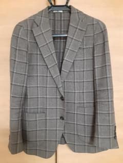 早い者勝ち‼️【美品‼️】尾州生地 チェックジャケット ブラウン色 