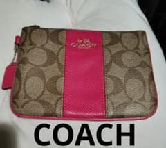 COACH コインケース ブラウン・ピンク★COACHチャ一ムおまけ付７枚目のサムネイル