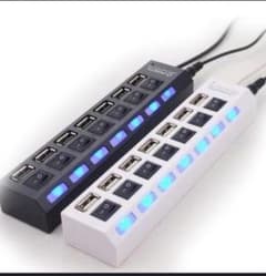 7ポート USB LED スイッチ データ転送 終電のサムネイル