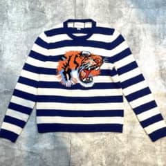 GUCCI グッチ タイガー ニット セーター ボーダー ウール ユニセックス