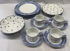 ノリタケ noritake impromptu　ディナーセット 青い小花 ノリタケ noritake impromptu ディナーセット 青い小花 - メルカリ
