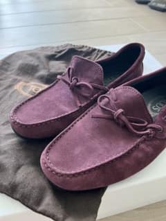 TOD’S トッズ ドライビングシューズ スエード ボルドー 41 メンズ 美品のサムネイル