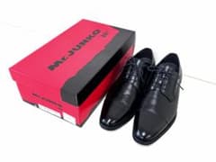 【1回使用・美品】Mr.JUNKO 革靴 25.5㎝ 3E 黒 ストレートチップのサムネイル