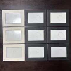 フォトフレーム ホワイト ブラック 9個セット 内径約7.6cm×11.5cm 