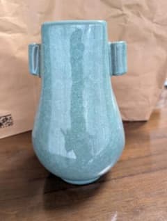 青磁 花瓶 貫入 橘吉 花器 フラワーベースのサムネイル