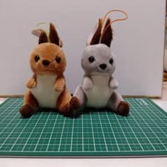 くったりエゾリス LMC セット ココア ライトグレー エゾリスマスコット ≪10月の新商品≫くったりエゾリス-NEW ITEM！｜アミューズ最新情報