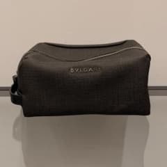 ブルガリ BVLGARI ポーチ グレー レザーポーチ トラベルポーチ - メルカリ