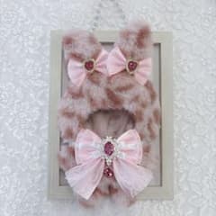 ぬい服 着ぐるみ 12cm 13cm いつぬい ピンク ヒョウ柄のサムネイル