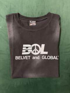 BELVET and GLOBAL Tシャツ ブラックのサムネイル