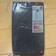 UNIQLO 肌着　80 ユニクロ　ヒートテック　長袖　インナー　グレー　キッズ - 5