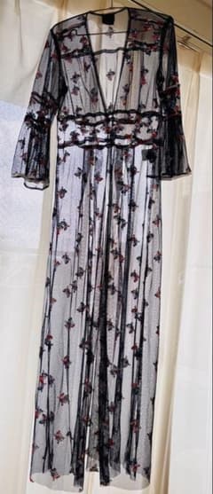 ANNA SUI 刺繍シースルーチュニックワンピース　サイズ4のサムネイル