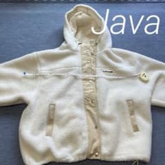 Java ボアジャケット フリース フード付き アイボリーのサムネイル