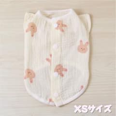 犬服 ガーゼ うさぎ柄 XSサイズのサムネイル