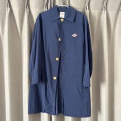美品✨DANTON ダントン ナイロン タフタ ステンカラー コート 34 紺 