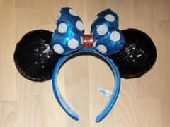 ミニーちゃん　カチューシャ　水玉　スパンコールのサムネイル