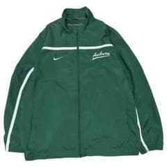 90s NIKE フロントロゴ スウッシュ ナイロンジャケット グリーン