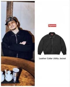 シュプリーム 25ss レザーカラーユーティリティジャケット M 常田大希着用 常田大希 愛用 Supreme レザーカラーユーティリティジャケット M