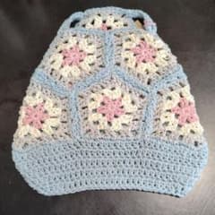 春夏 グラニースクエア 犬服ハンドメイド コットントップス《Mサイズ》のサムネイル