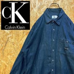 送料無料 カルバンクライン 刺繍ロゴ レアカラー ゆるだぼ00s デニム