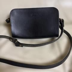 TIDEWAY レザーショルダーバッグ ブラック