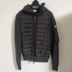 MONCLER ダウンニットパーカー ブラックのサムネイル