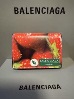 BALENCIAGA アントワープミニウォレット 三つ折り財布 イチゴ - メルカリ
