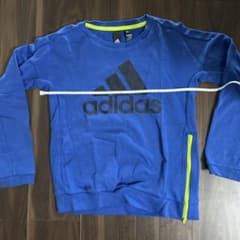 adidas キッズ トレーナー ブルー J140のサムネイル