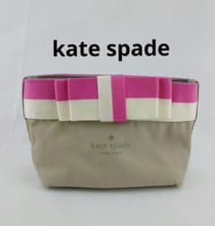 【特価】kate spade ケイトスペード ポーチ リボン ベージュ ピンクのサムネイル