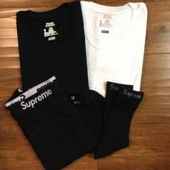 値下げました！4 点セットSupreme x hanesのサムネイル
