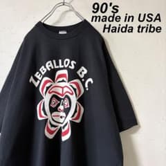 90s ロンt vintage usa製 ハイダ族 アート レッチリ USA製 古着 90's ハイダ族 Tシャツ レッチリ アンソニー タトゥー