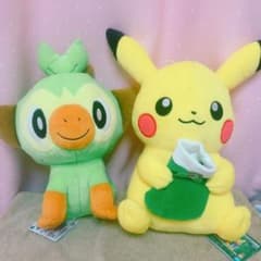 ポケモン 【ピカチュウ＆サルノリ】 かわいい ぬいぐるみ プライズ お値下げ♪のサムネイル